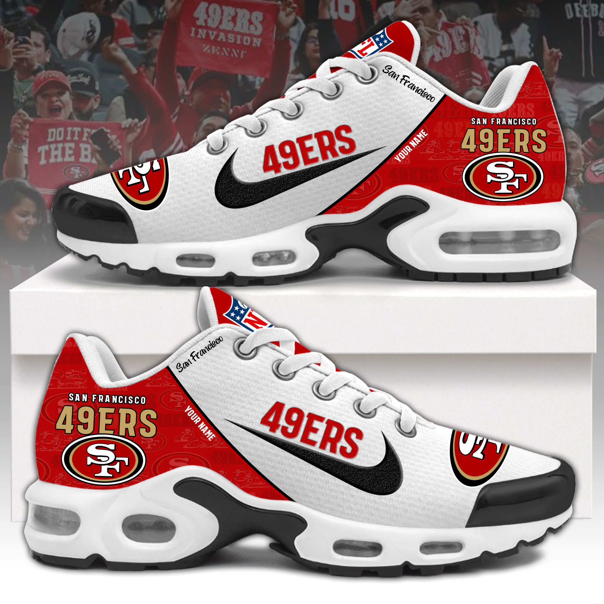 San Francisco 49ers Personalized Shoes - Famjoys San Francisco 49ers Personalized Shoes - Famjoys
