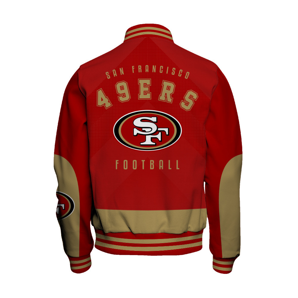 San Francisco 49ers - Stay Ahead Of The Trend Unisex Varsity Jacket - Famjoys San Francisco 49ers - Stay Ahead Of The Trend Unisex Varsity Jacket - Famjoys
