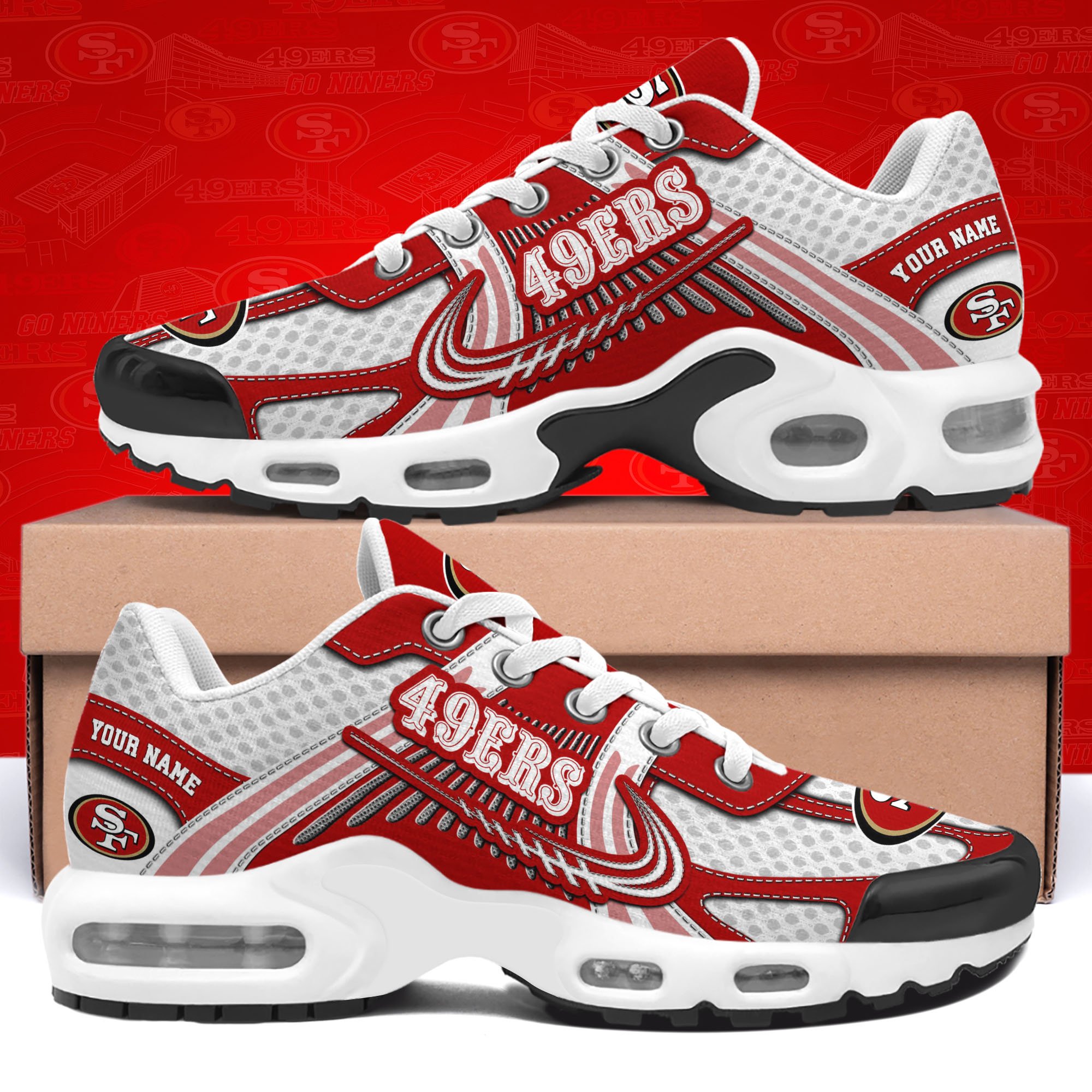 San Francisco 49ers TN Shoes Custom Your Name, Sport Team Shoes, Shoes For Sport Lovers, Gifts For Fans ETRG-62469 - Famjoys San Francisco 49ers TN Shoes Custom Your Name, Sport Team Shoes, Shoes For Sport Lovers, Gifts For Fans ETRG-62469 - Famjoys