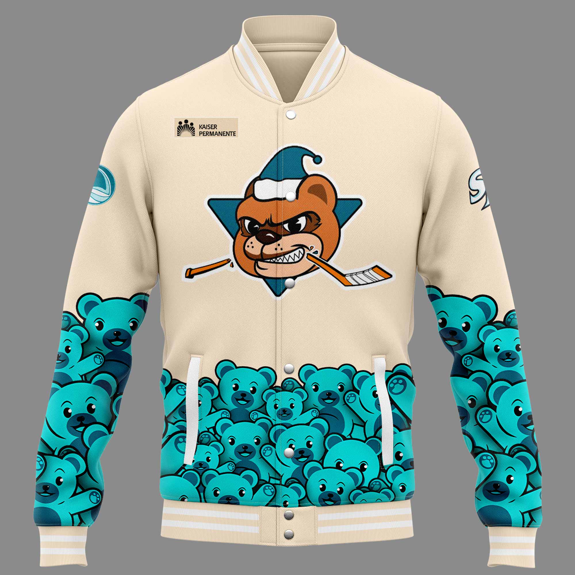 San Jose Barracuda Baseball Jacket AHL 2024 - Famjoys San Jose Barracuda Baseball Jacket AHL 2024 - Famjoys