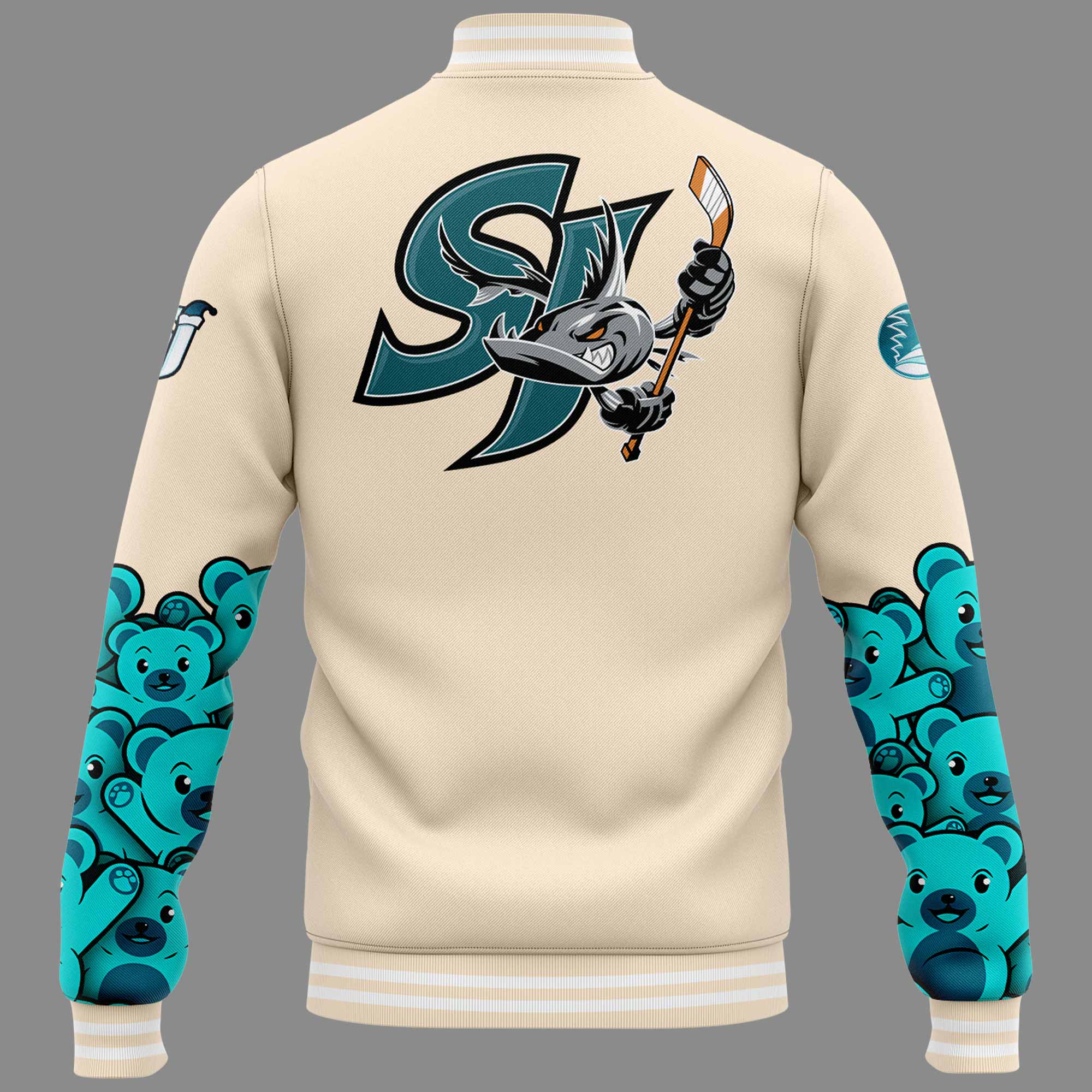 San Jose Barracuda Baseball Jacket AHL 2024 - Famjoys San Jose Barracuda Baseball Jacket AHL 2024 - Famjoys