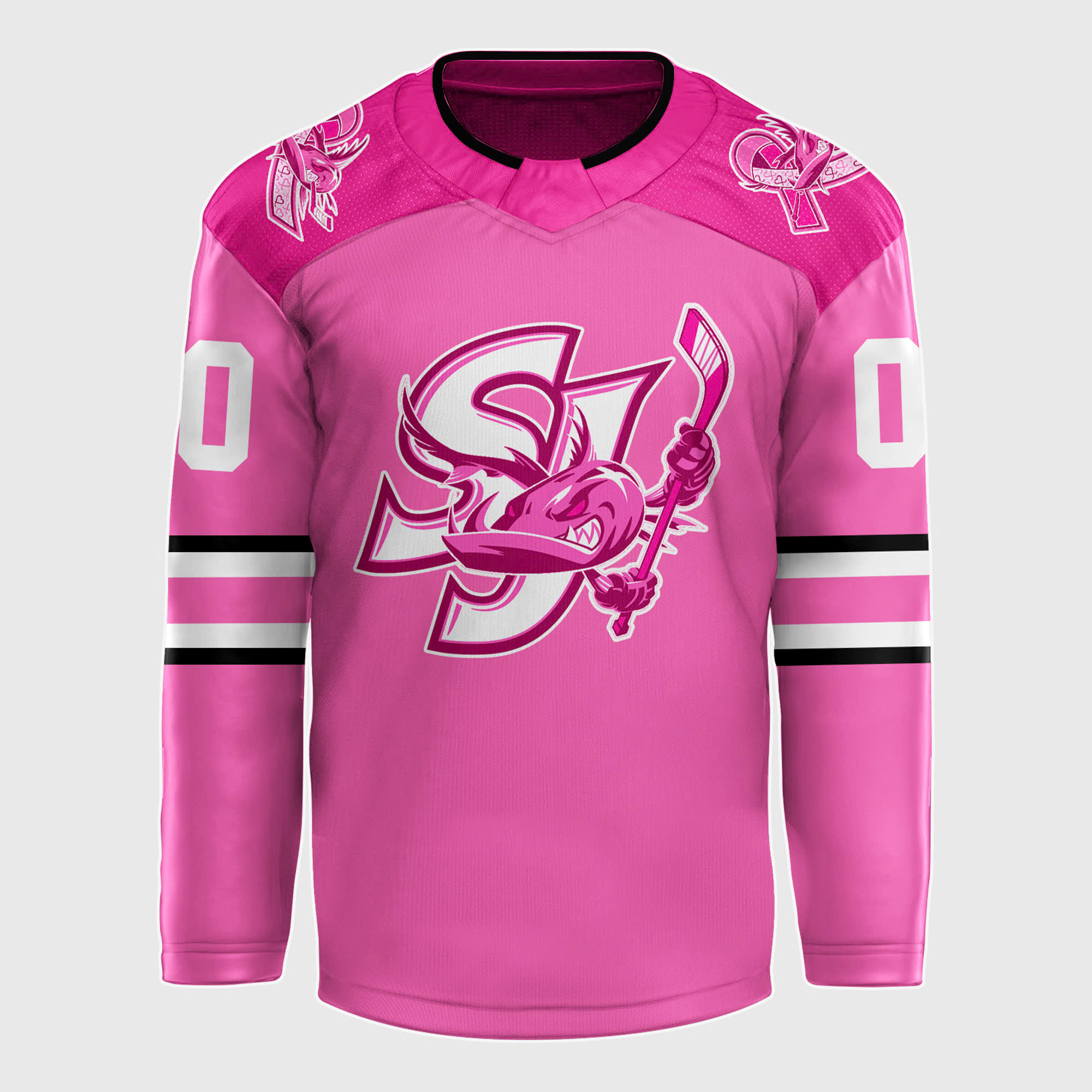 San Jose Barracuda Pink in the Rink 2024 25 Hoodie - Famjoys San Jose Barracuda Pink in the Rink 2024 25 Hoodie - Famjoys