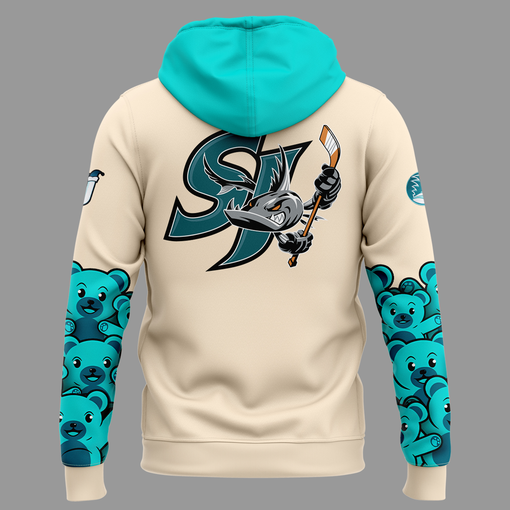 San Jose Barracuda Zip Hoodie - Famjoys San Jose Barracuda Zip Hoodie - Famjoys
