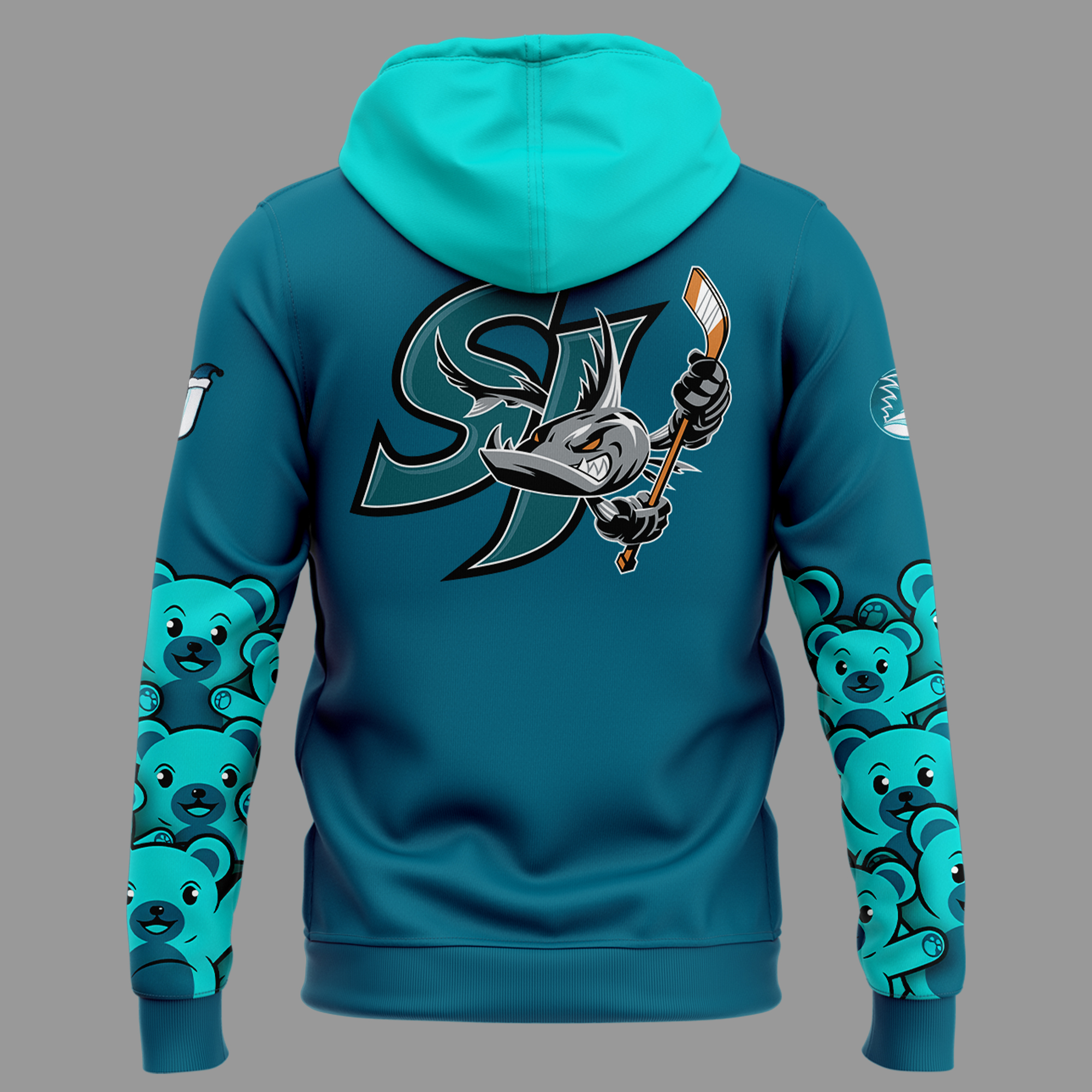 San Jose Barracuda Zip Hoodie - Famjoys San Jose Barracuda Zip Hoodie - Famjoys