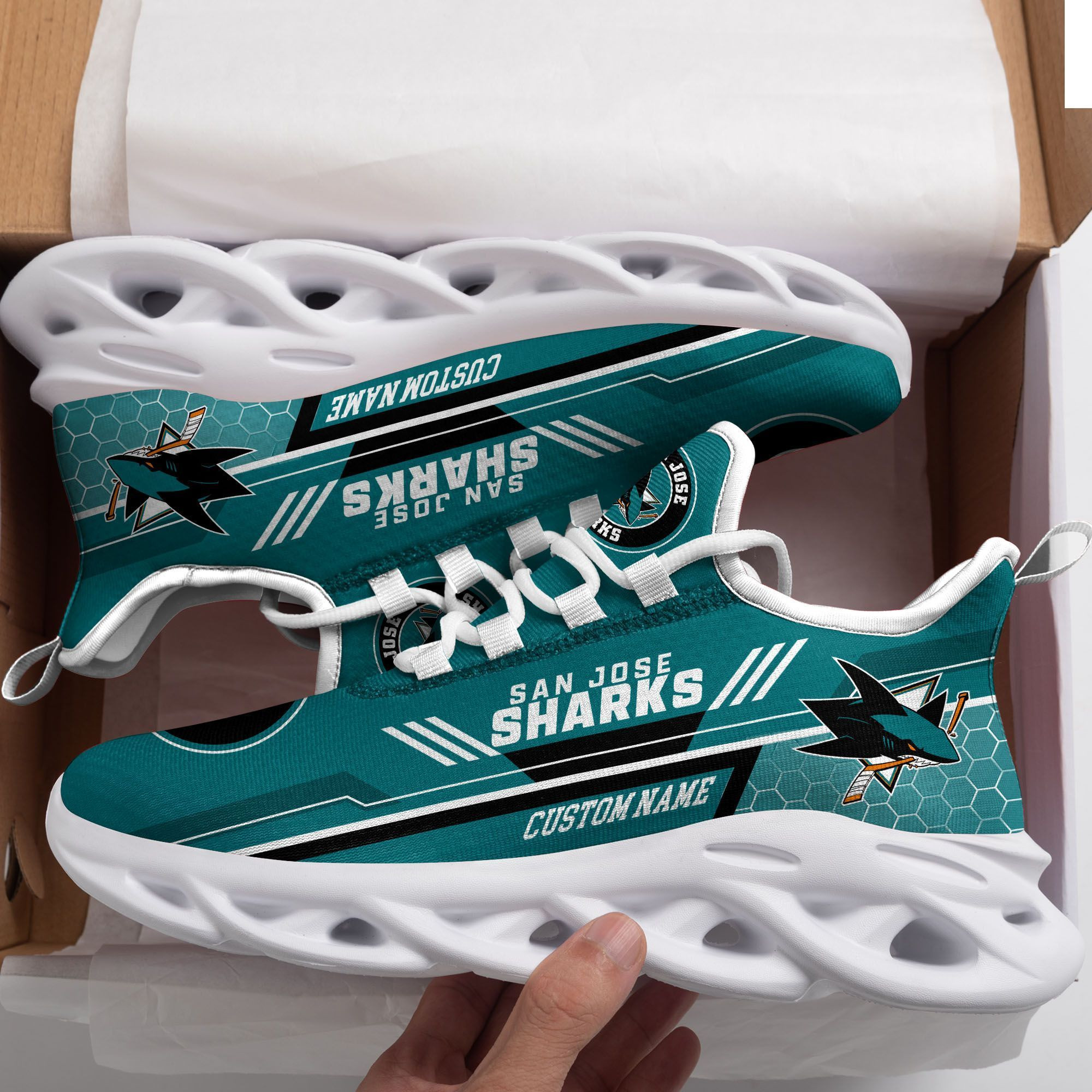 San Jose Sharks Custom Personalized Max Soul Sneakers Shoes