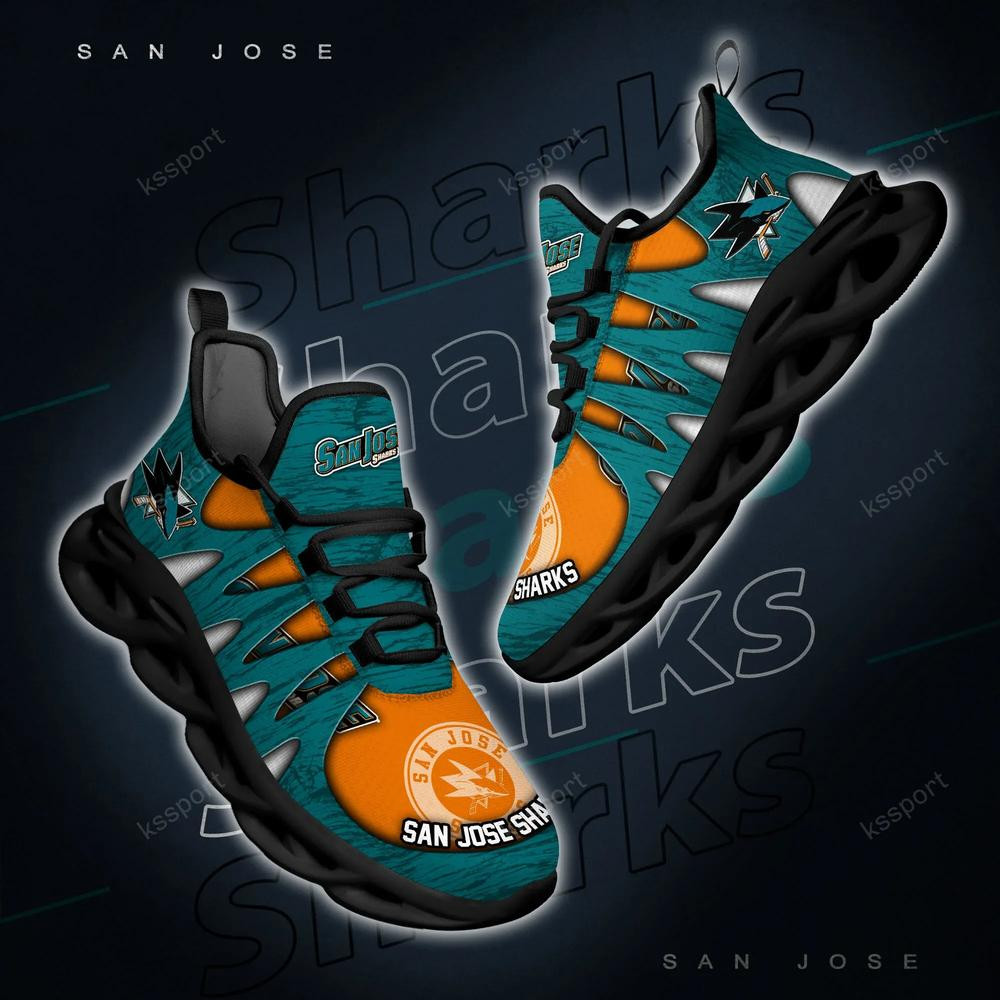 San Jose Sharks Max Soul Shoes, Running Sneakers - Famjoys San Jose Sharks Max Soul Shoes, Running Sneakers - Famjoys