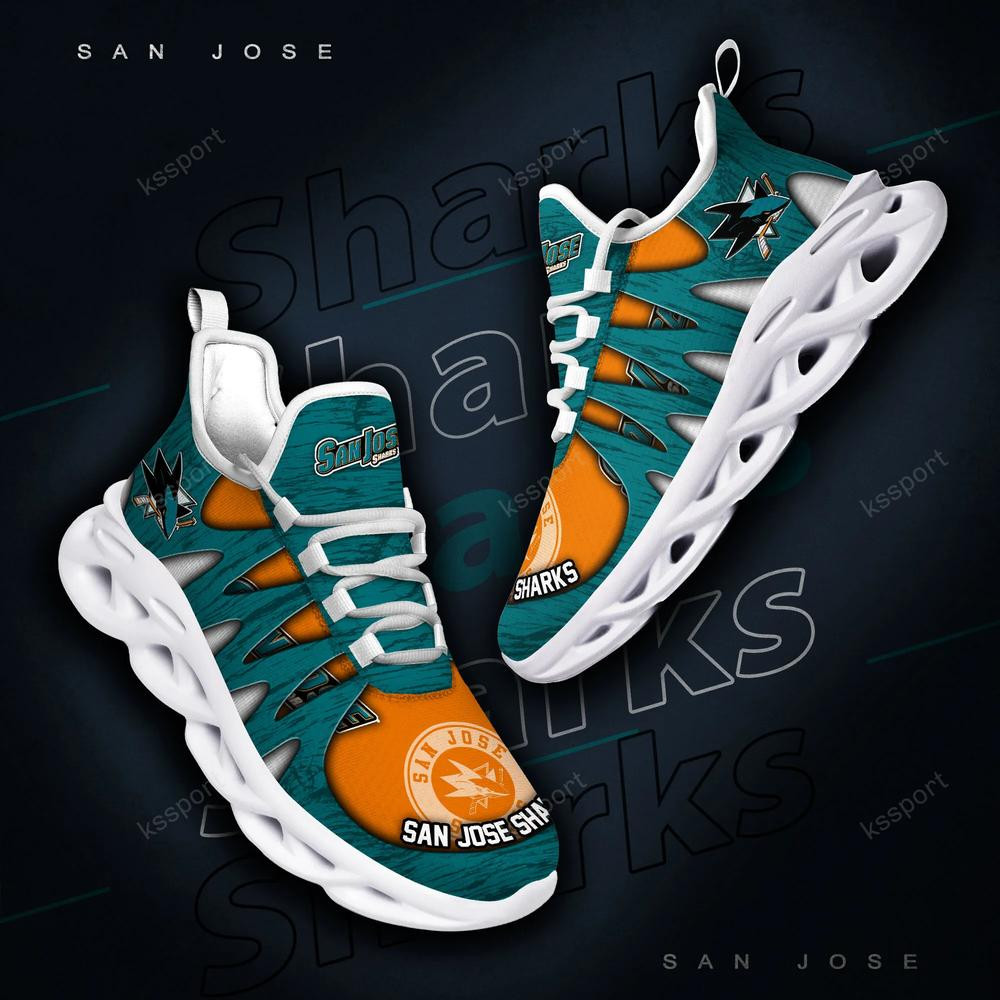San Jose Sharks Max Soul Shoes, Running Sneakers - Famjoys San Jose Sharks Max Soul Shoes, Running Sneakers - Famjoys