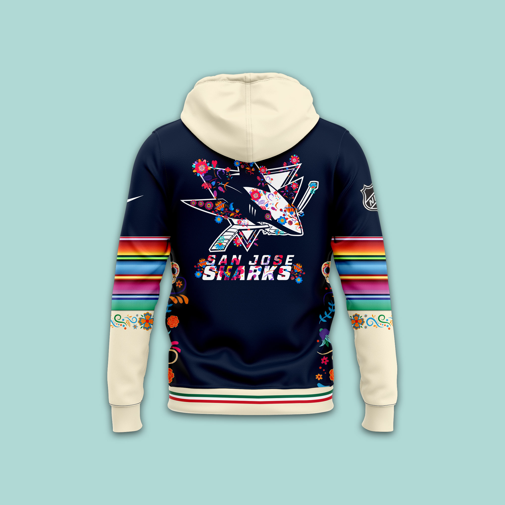 San Jose Sharks NHL Dia De Los Muertos Premium Pullover Hoodie - Famjoys San Jose Sharks NHL Dia De Los Muertos Premium Pullover Hoodie - Famjoys