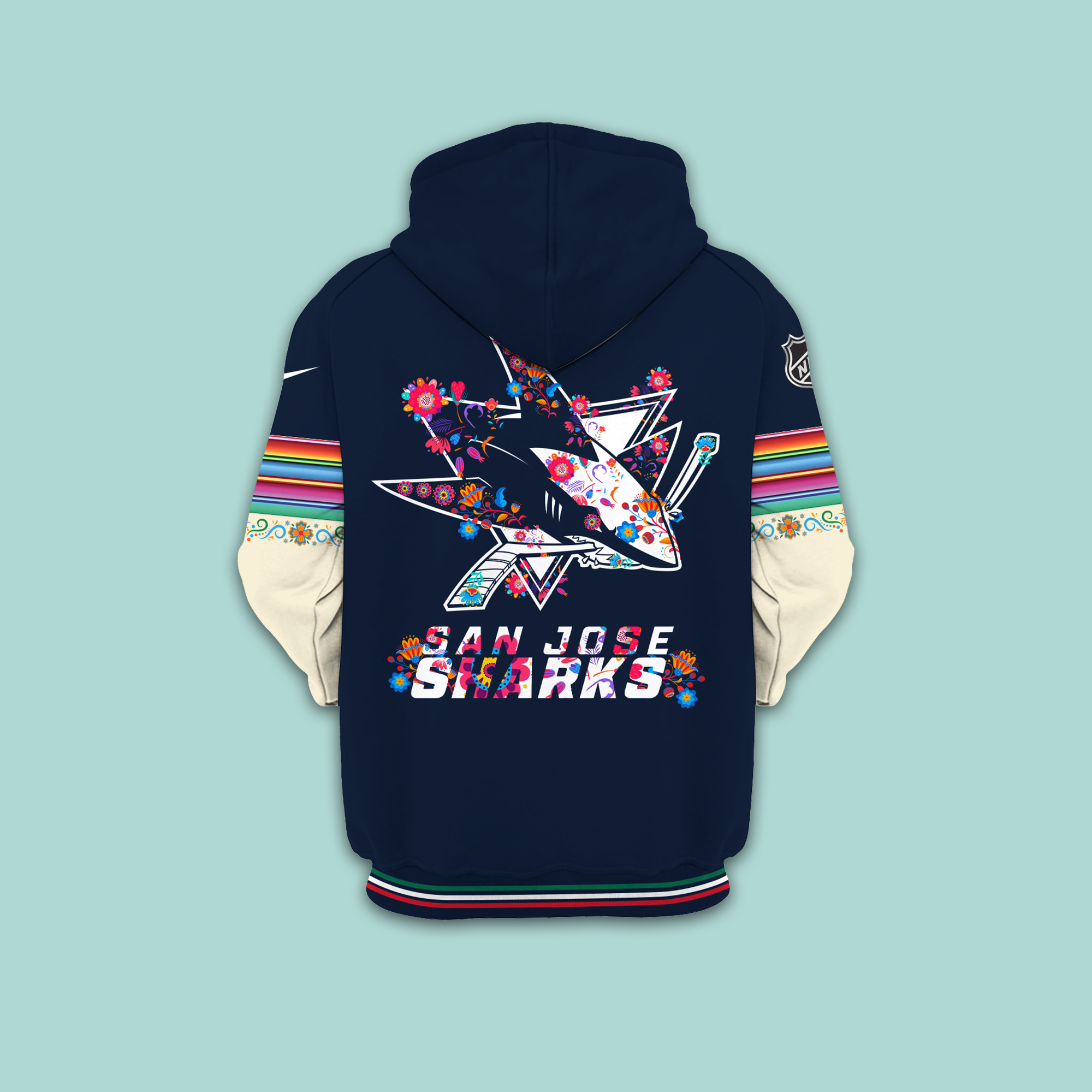 San Jose Sharks NHL Dia De Los Muertos Premium Pullover Hoodie - Famjoys San Jose Sharks NHL Dia De Los Muertos Premium Pullover Hoodie - Famjoys