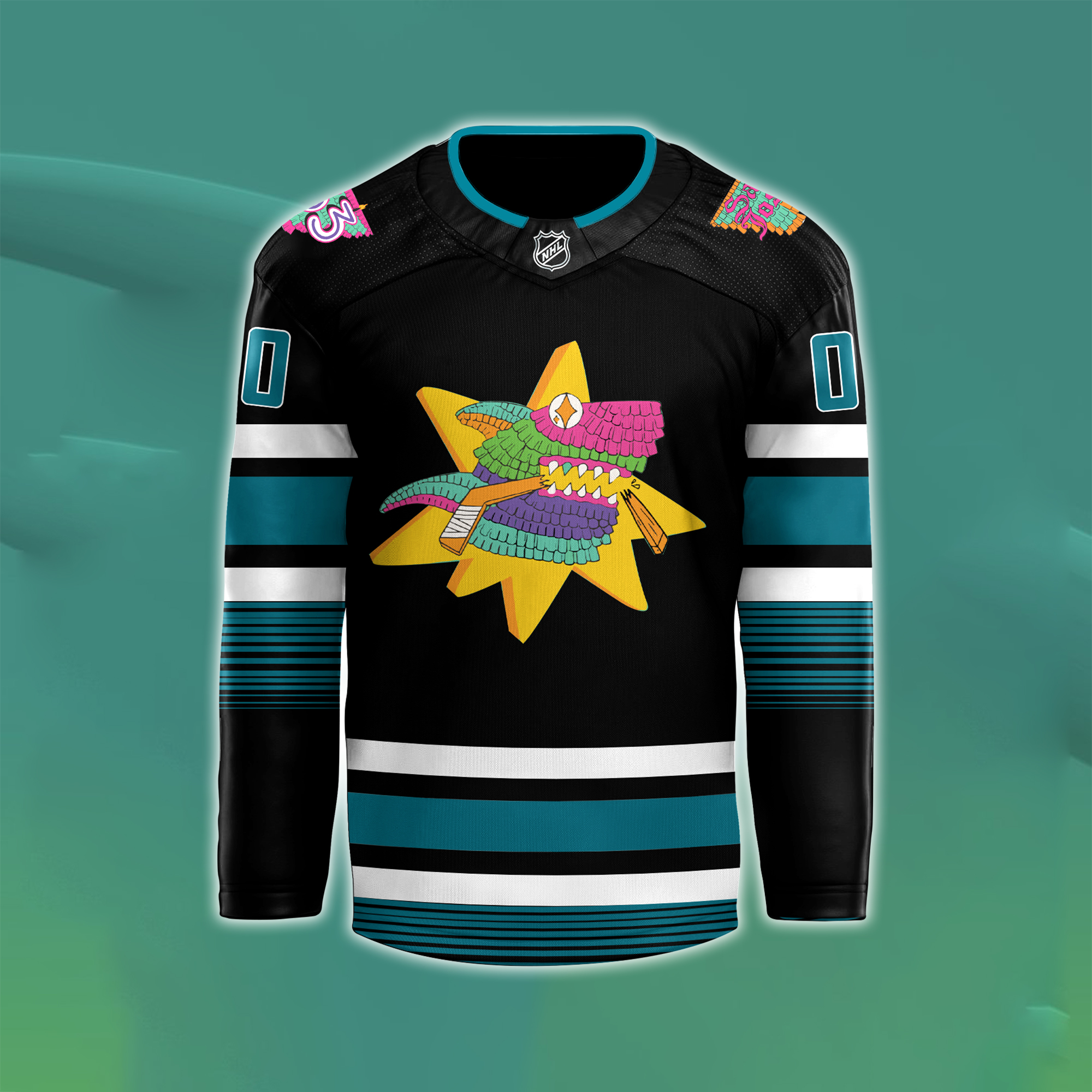 San Jose Sharks x Los Tibs Jersey - Famjoys San Jose Sharks x Los Tibs Jersey - Famjoys