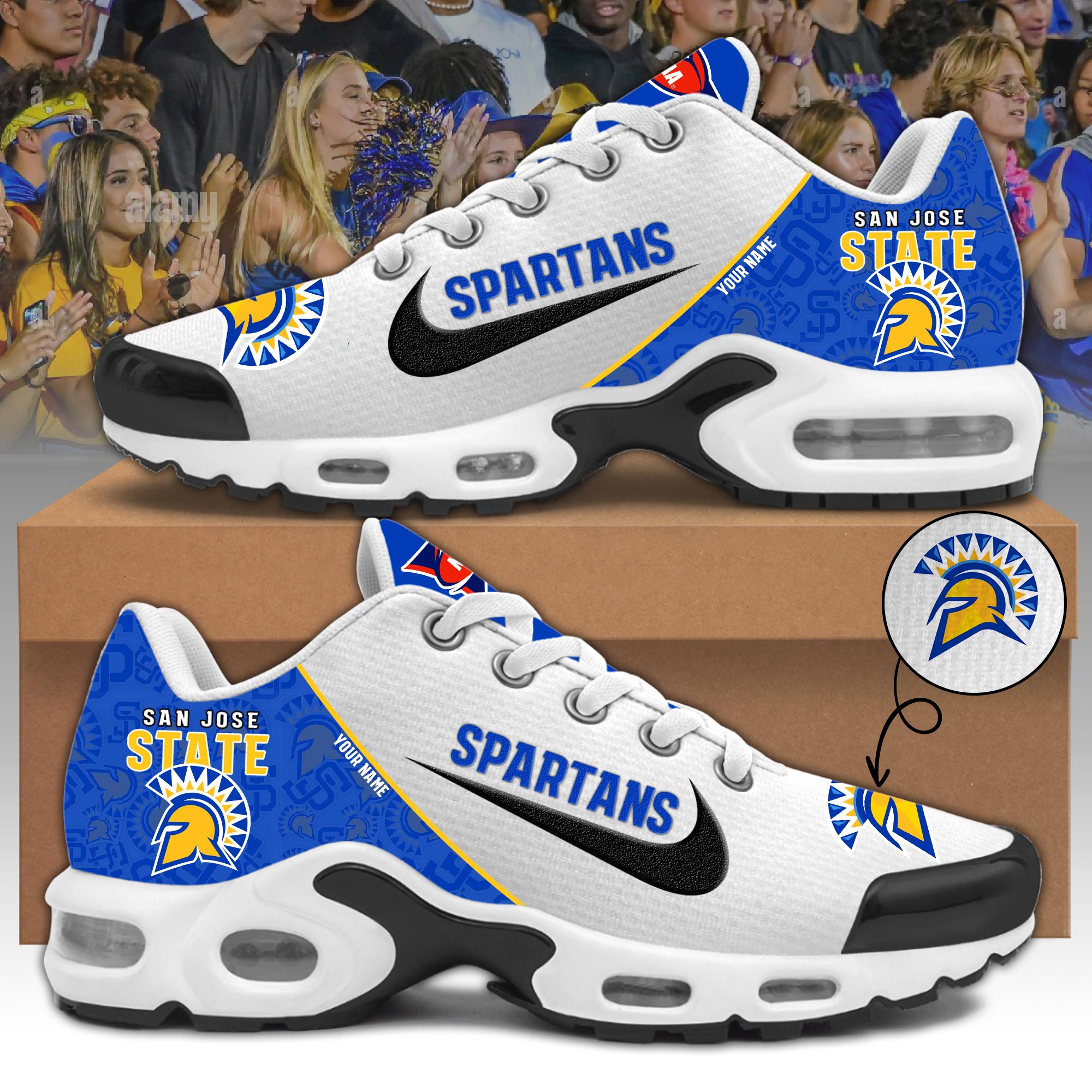 San Jose State Spartans Personalized Shoes - Famjoys San Jose State Spartans Personalized Shoes - Famjoys