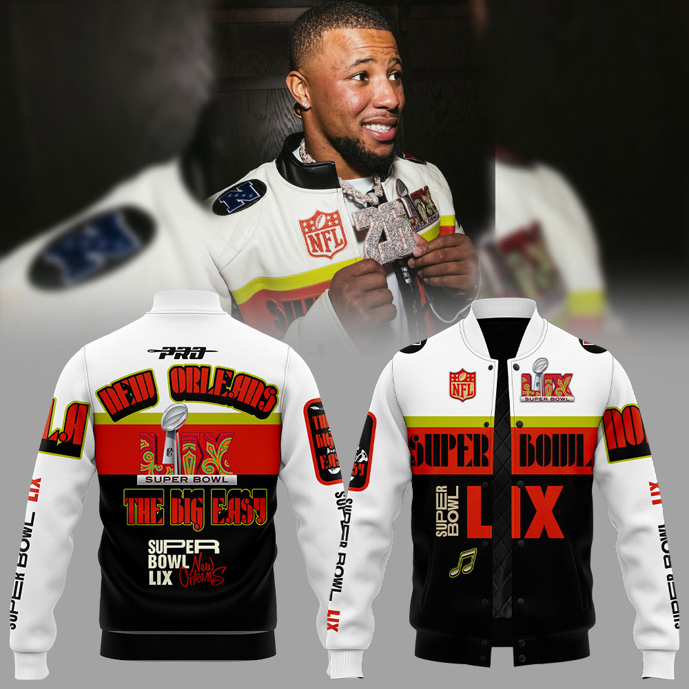 Saquon Barkley Super Bowl LIX Pro Standard City Pinnacle Jacket - Famjoys Saquon Barkley Super Bowl LIX Pro Standard City Pinnacle Jacket - Famjoys