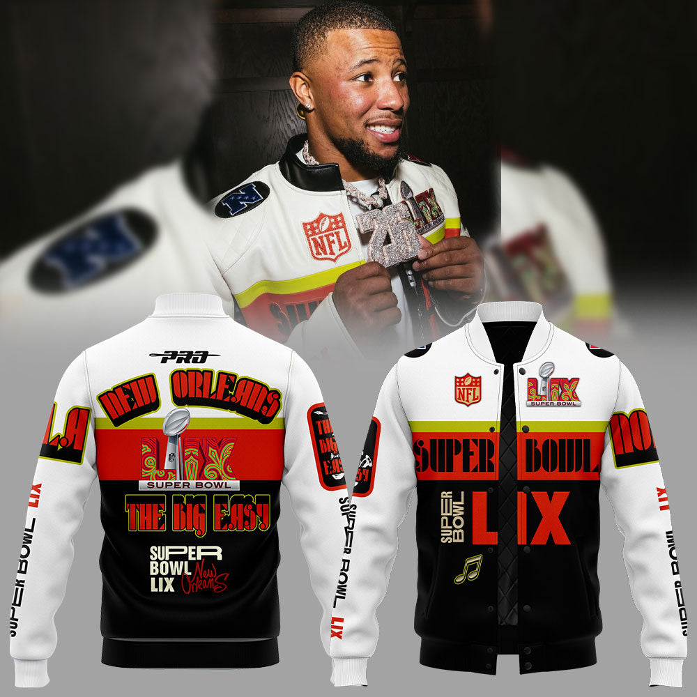 Saquon Barkley Super Bowl LIX Pro Standard City Pinnacle Jacket - Famjoys Saquon Barkley Super Bowl LIX Pro Standard City Pinnacle Jacket - Famjoys