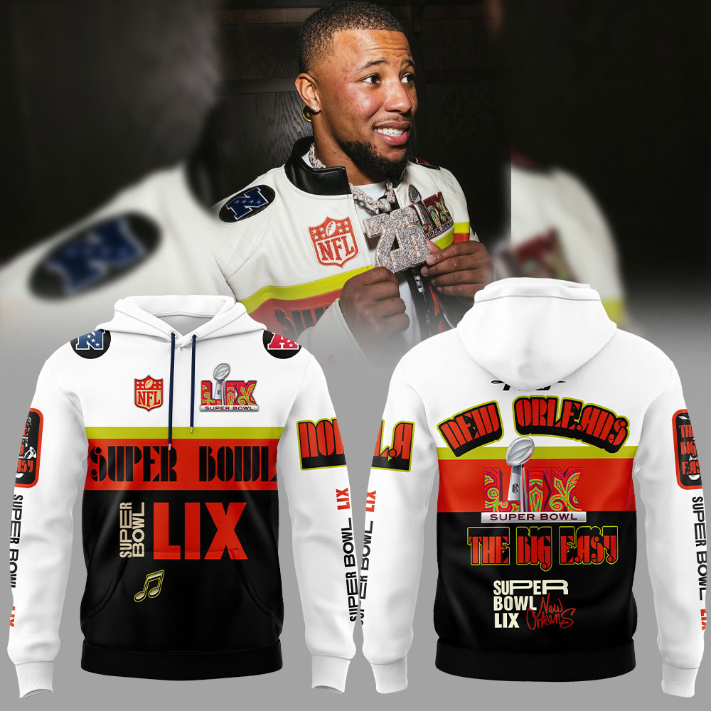 Saquon Barkley Super Bowl LIX Pro Standard City Pinnacle Moto Hoodie - Famjoys Saquon Barkley Super Bowl LIX Pro Standard City Pinnacle Moto Hoodie - Famjoys
