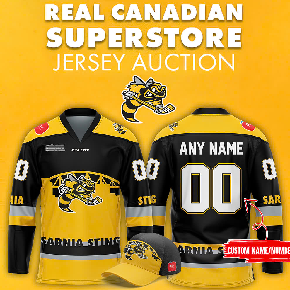 Sarnia Sting Real Canadian Superstore Jersey Auction - Famjoys Sarnia Sting Real Canadian Superstore Jersey Auction - Famjoys