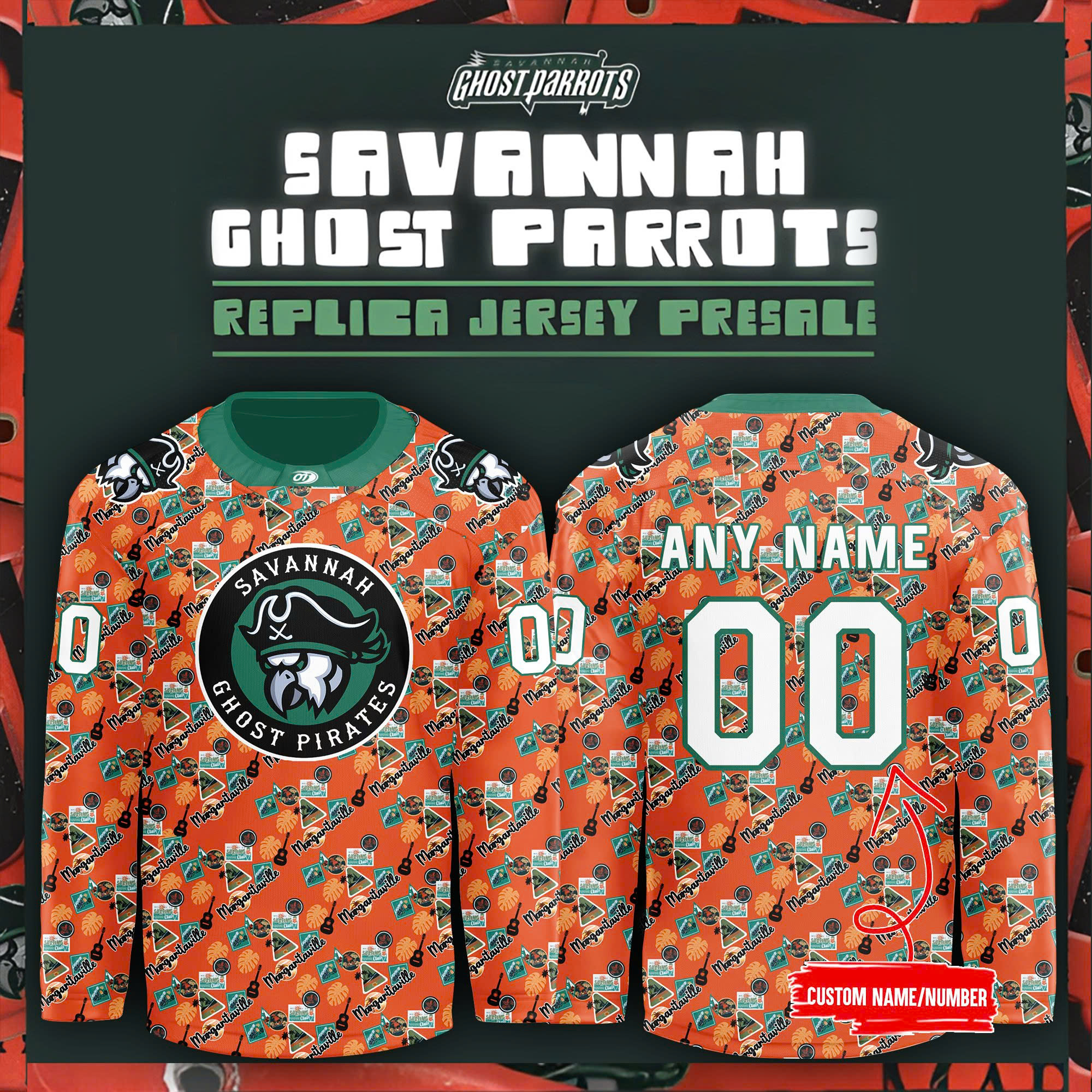 Savannah Ghost Pirates 2025 Margaritaville Jersey - Famjoys Savannah Ghost Pirates 2025 Margaritaville Jersey - Famjoys