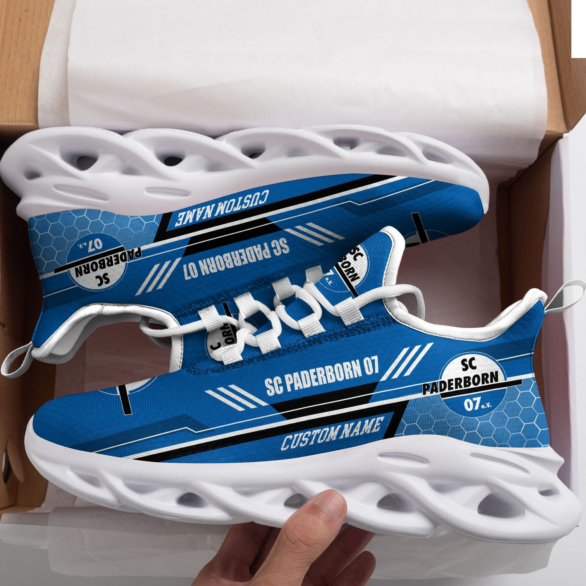SC Paderborn Custom Personalized Max Soul Sneakers Shoes - Famjoys SC Paderborn Custom Personalized Max Soul Sneakers Shoes - Famjoys