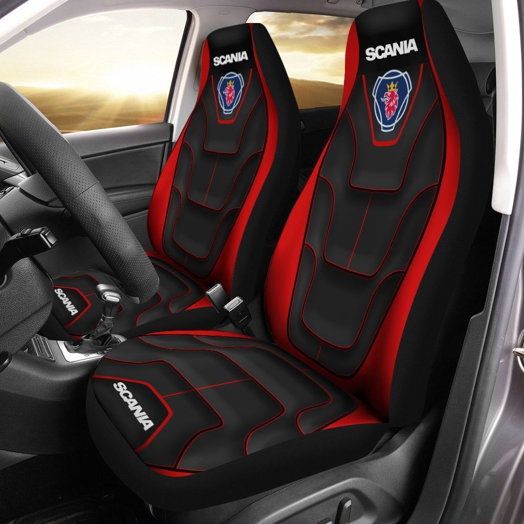 SCANIA  Car Seat Cover (Set of 2) Ver 1 (Red)