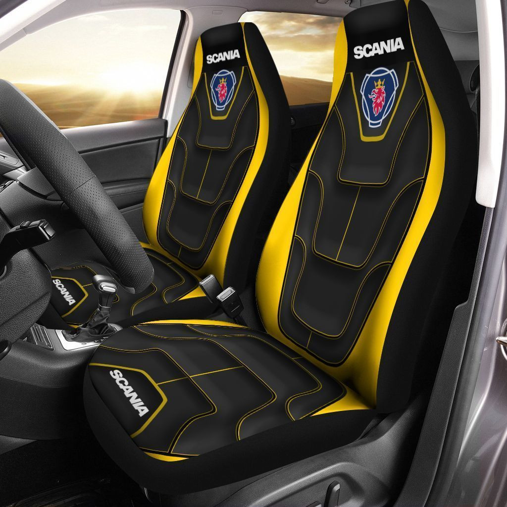SCANIA  Car Seat Cover (Set of 2) Ver 1 (Yellow)