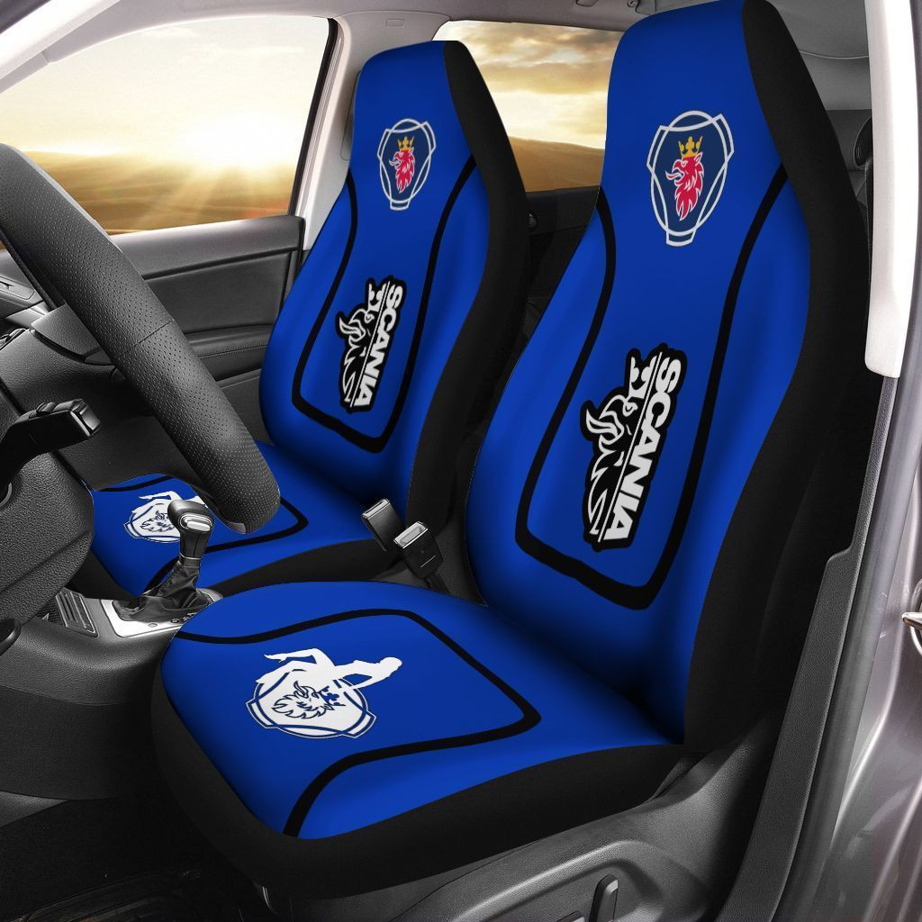 Scania  Car Seat Cover (Set of 2) Ver 2 (Blue)
