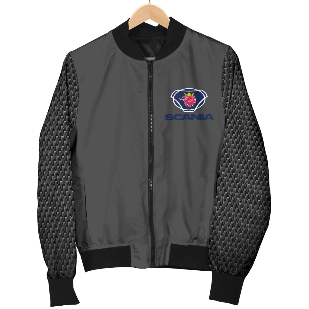 Scania Men's Bomber Jacket Grey - Famjoys Scania Men's Bomber Jacket Grey - Famjoys
