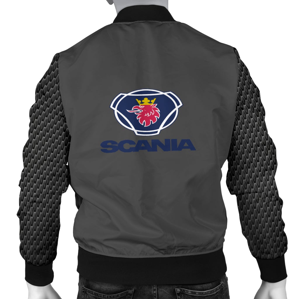 Scania Men's Bomber Jacket Grey - Famjoys Scania Men's Bomber Jacket Grey - Famjoys