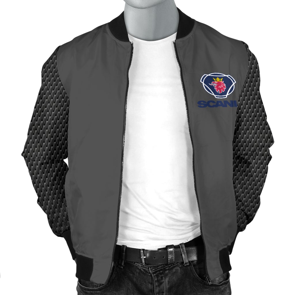 Scania Men's Bomber Jacket Grey - Famjoys Scania Men's Bomber Jacket Grey - Famjoys
