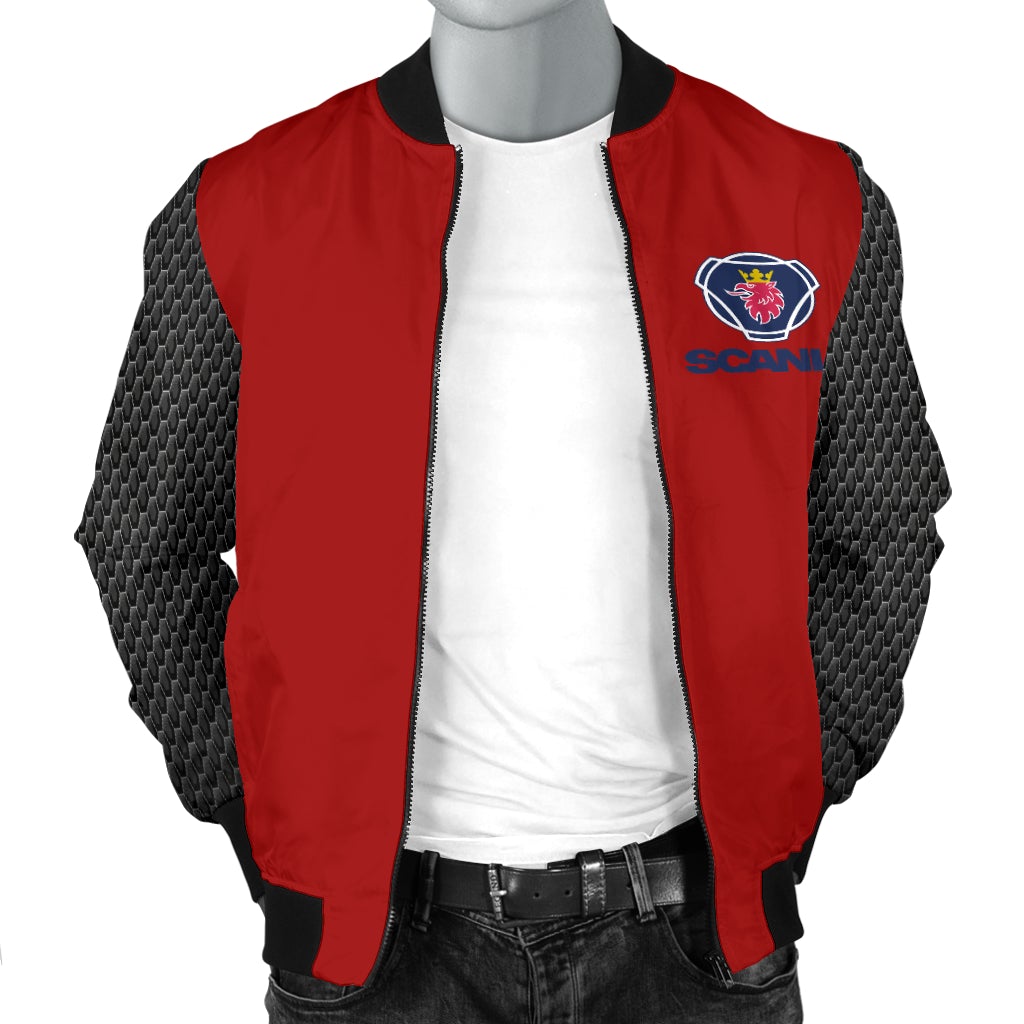 Scania Men's Bomber Jacket Red - Famjoys Scania Men's Bomber Jacket Red - Famjoys