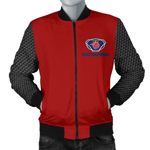Scania Men's Bomber Jacket Red - Famjoys Scania Men's Bomber Jacket Red - Famjoys