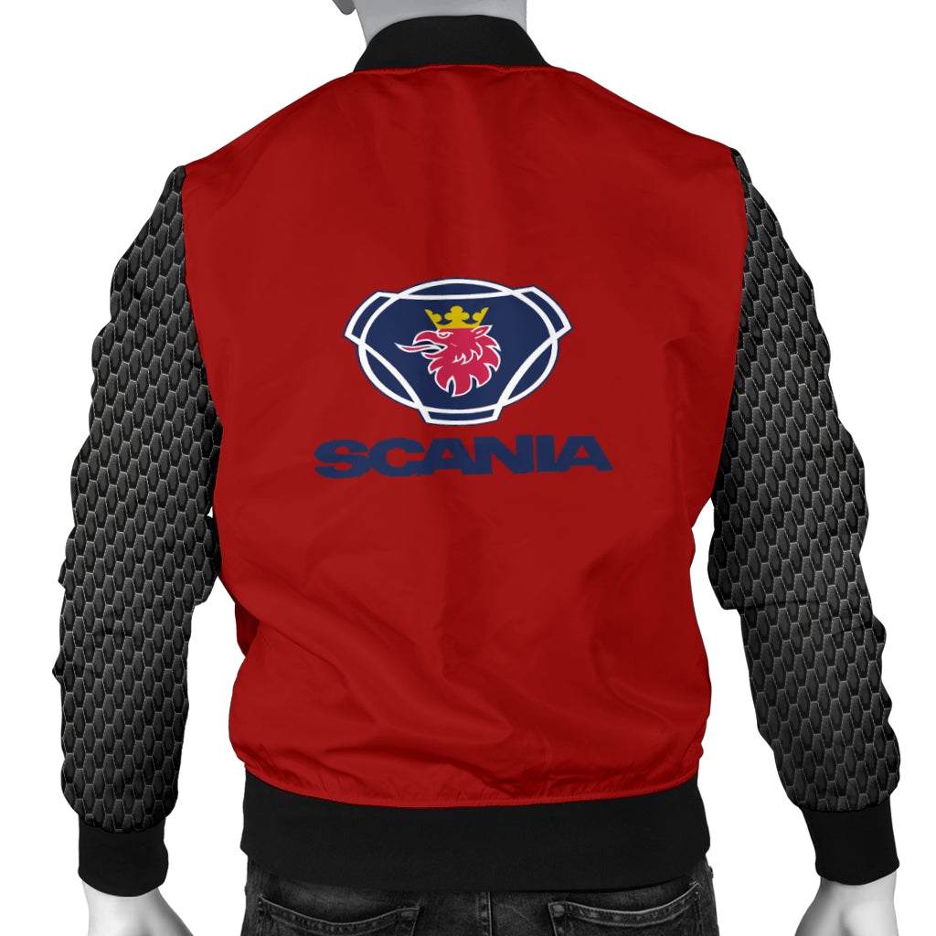 Scania Men's Bomber Jacket Red - Famjoys Scania Men's Bomber Jacket Red - Famjoys
