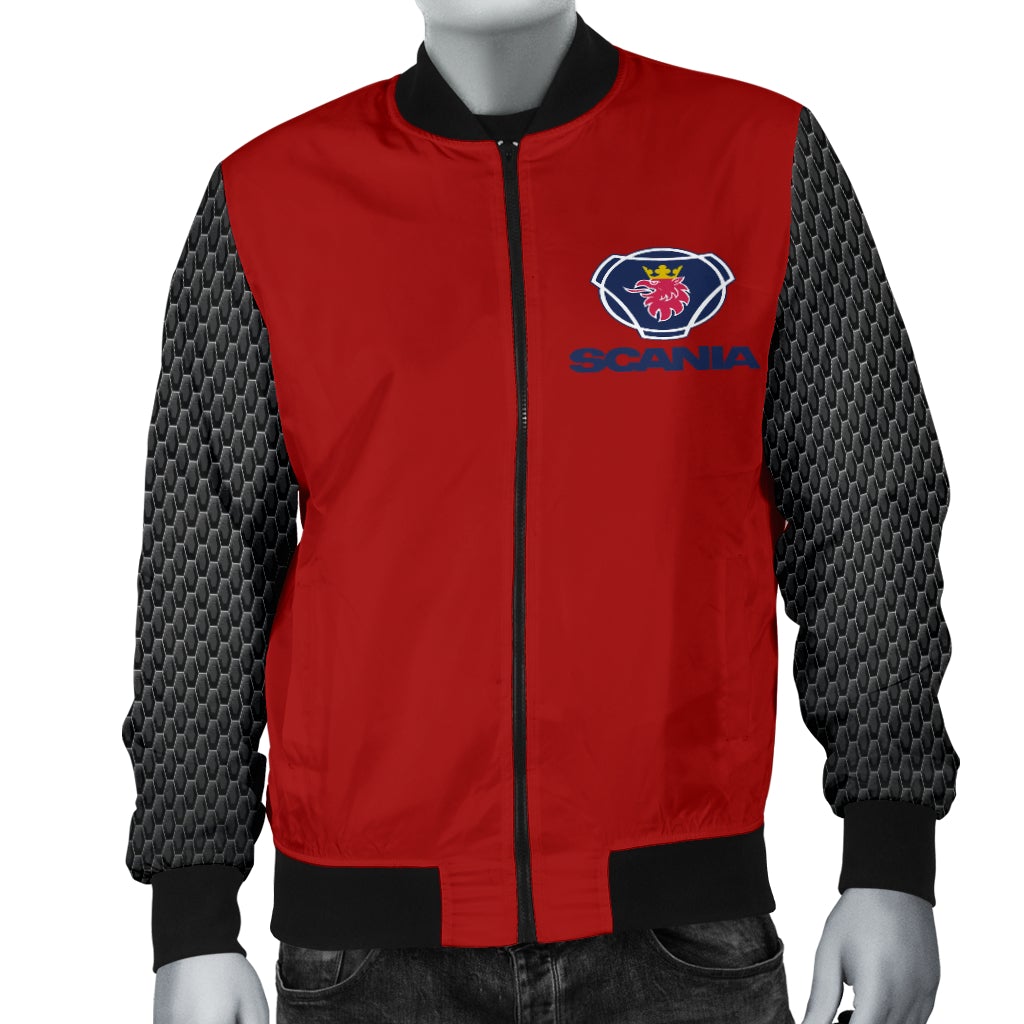 Scania Men's Bomber Jacket Red - Famjoys Scania Men's Bomber Jacket Red - Famjoys