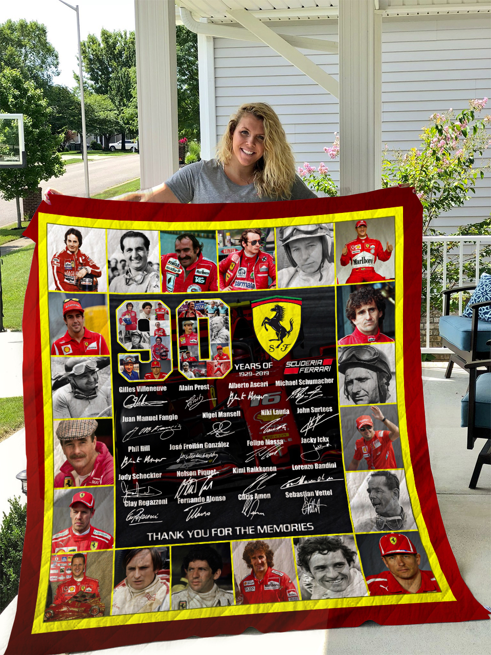Scuderia Ferrari Quilt Blanket - Famjoys Scuderia Ferrari Quilt Blanket - Famjoys