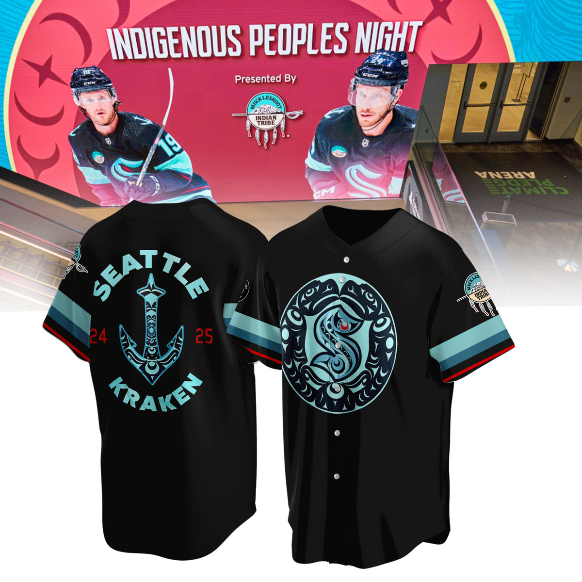 Seattle Kraken Indigenous Peoples Night Shirt - Famjoys Seattle Kraken Indigenous Peoples Night Shirt - Famjoys