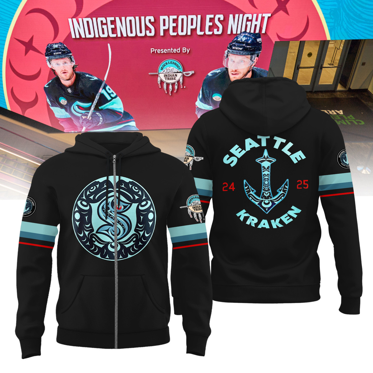 Seattle Kraken Indigenous Peoples Night Shirt - Famjoys Seattle Kraken Indigenous Peoples Night Shirt - Famjoys