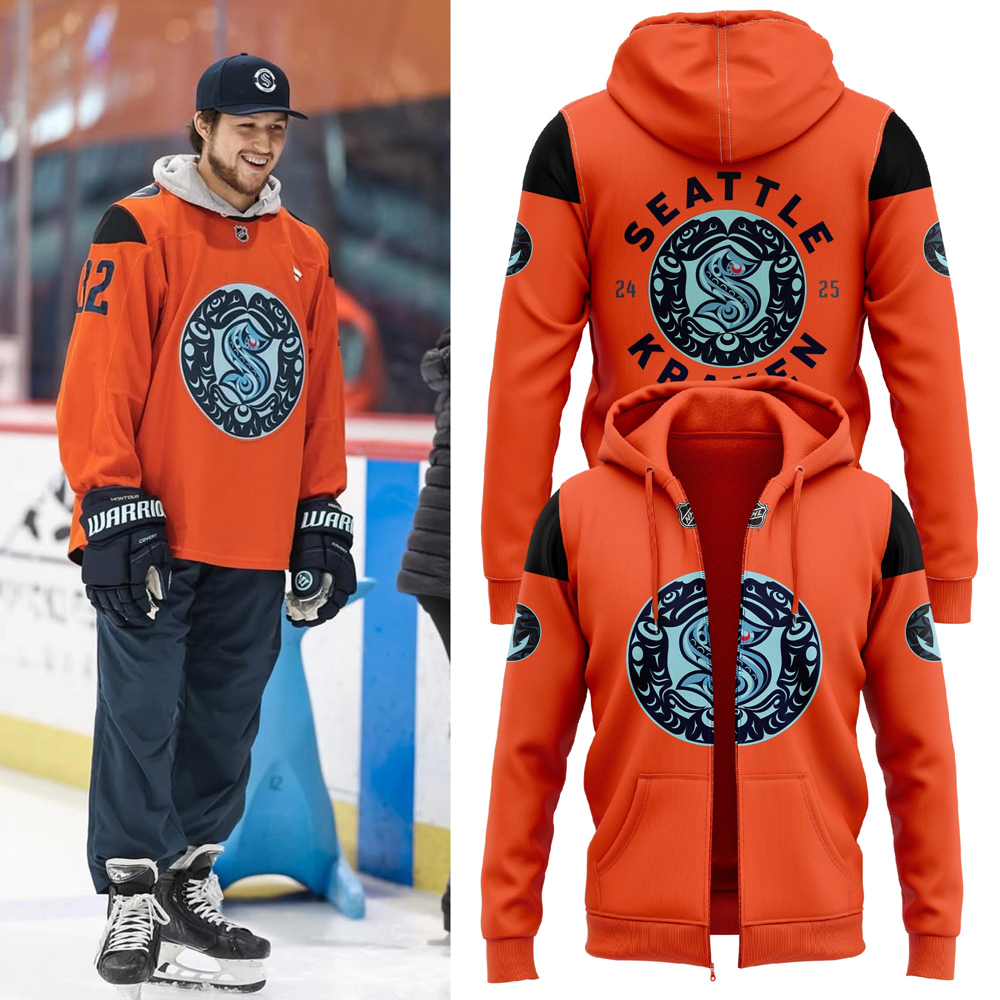 Seattle Kraken Indigenous Peoples Night Zip Hoodie - Famjoys Seattle Kraken Indigenous Peoples Night Zip Hoodie - Famjoys