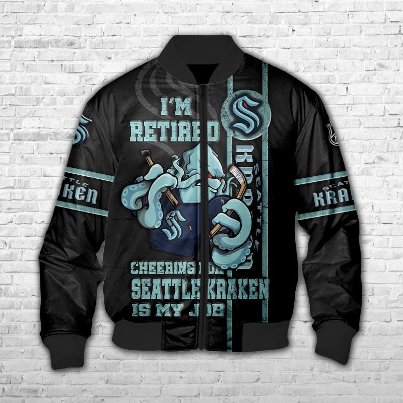 Seattle Kraken Jackets I'm Retired - Famjoys Seattle Kraken Jackets I'm Retired - Famjoys
