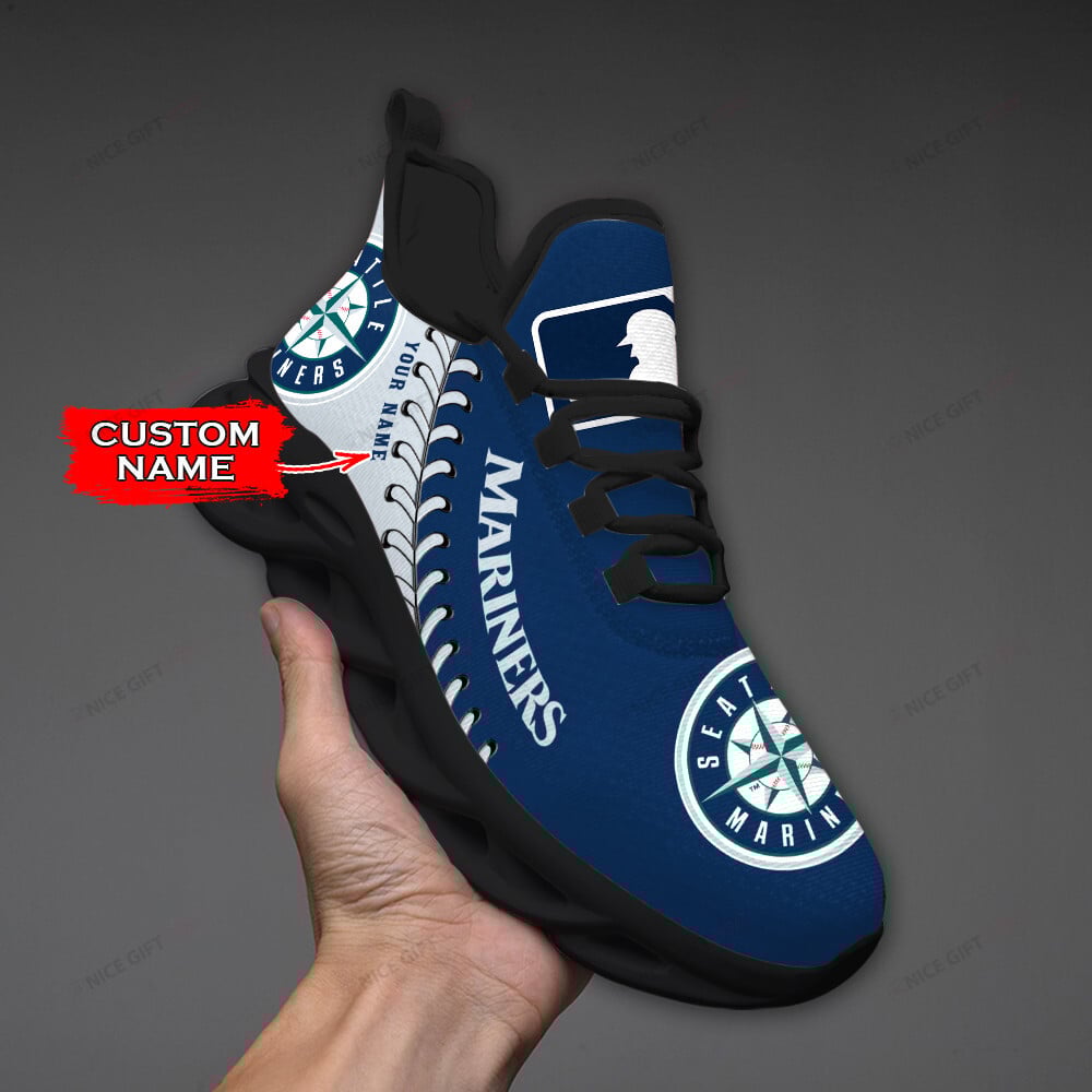 Seattle Mariners Custom Name Max Soul Shoes MSS-V5C7 - Famjoys Seattle Mariners Custom Name Max Soul Shoes MSS-V5C7 - Famjoys