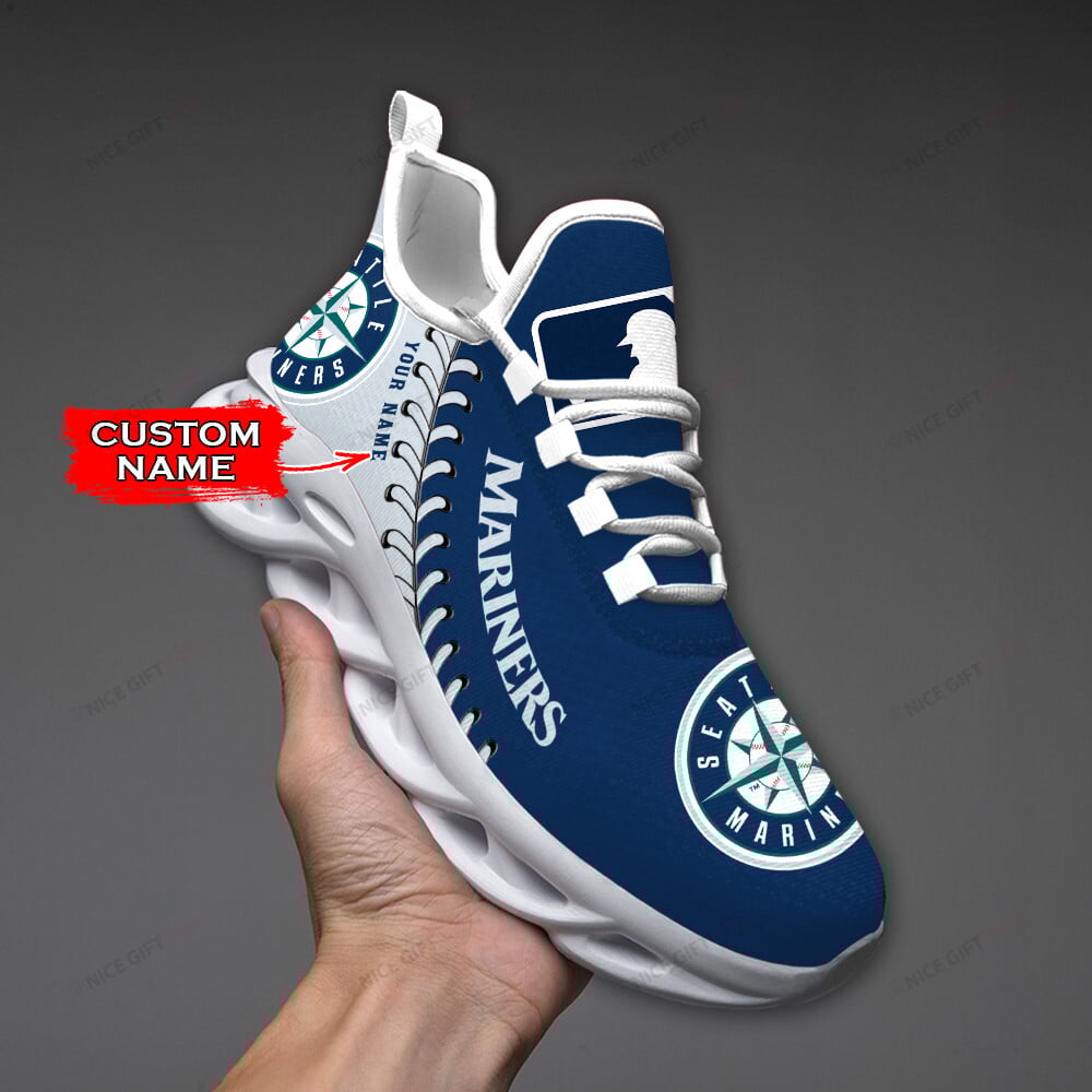 Seattle Mariners Custom Name Max Soul Shoes MSS-V5C7 - Famjoys Seattle Mariners Custom Name Max Soul Shoes MSS-V5C7 - Famjoys