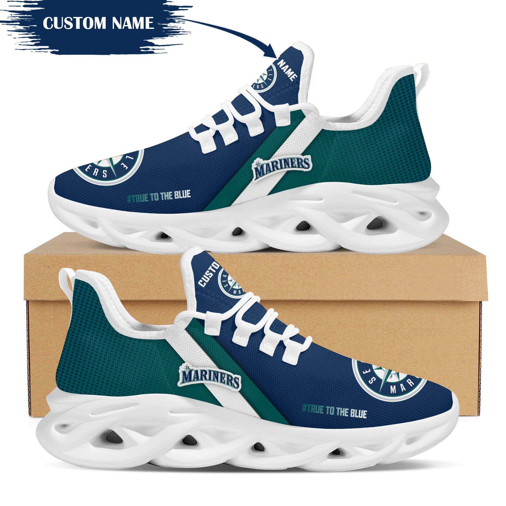 Seattle Mariners Custom Personalized Max Soul Sneakers Shoes