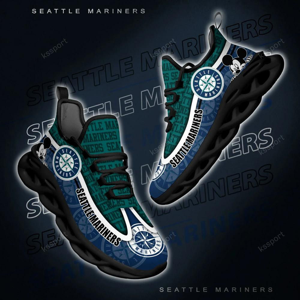 Seattle Mariners Max Soul Clunky Sneakers - Famjoys Seattle Mariners Max Soul Clunky Sneakers - Famjoys