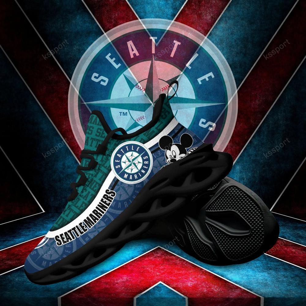 Seattle Mariners Max Soul Clunky Sneakers - Famjoys Seattle Mariners Max Soul Clunky Sneakers - Famjoys