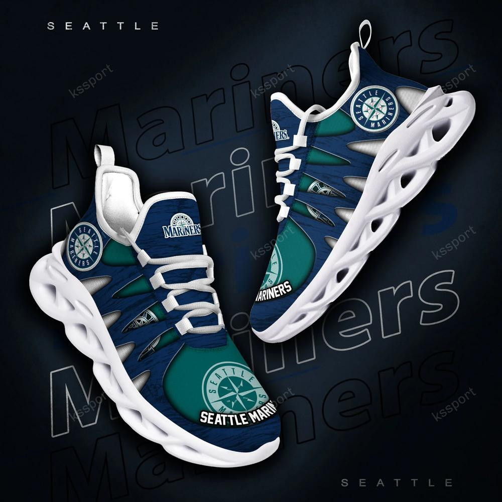 Seattle Mariners Max Soul Shoes, Running Sneakers - Famjoys Seattle Mariners Max Soul Shoes, Running Sneakers - Famjoys