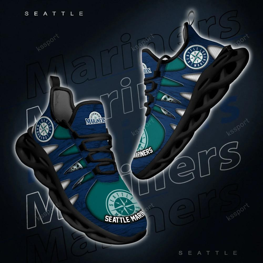 Seattle Mariners Max Soul Shoes, Running Sneakers - Famjoys Seattle Mariners Max Soul Shoes, Running Sneakers - Famjoys