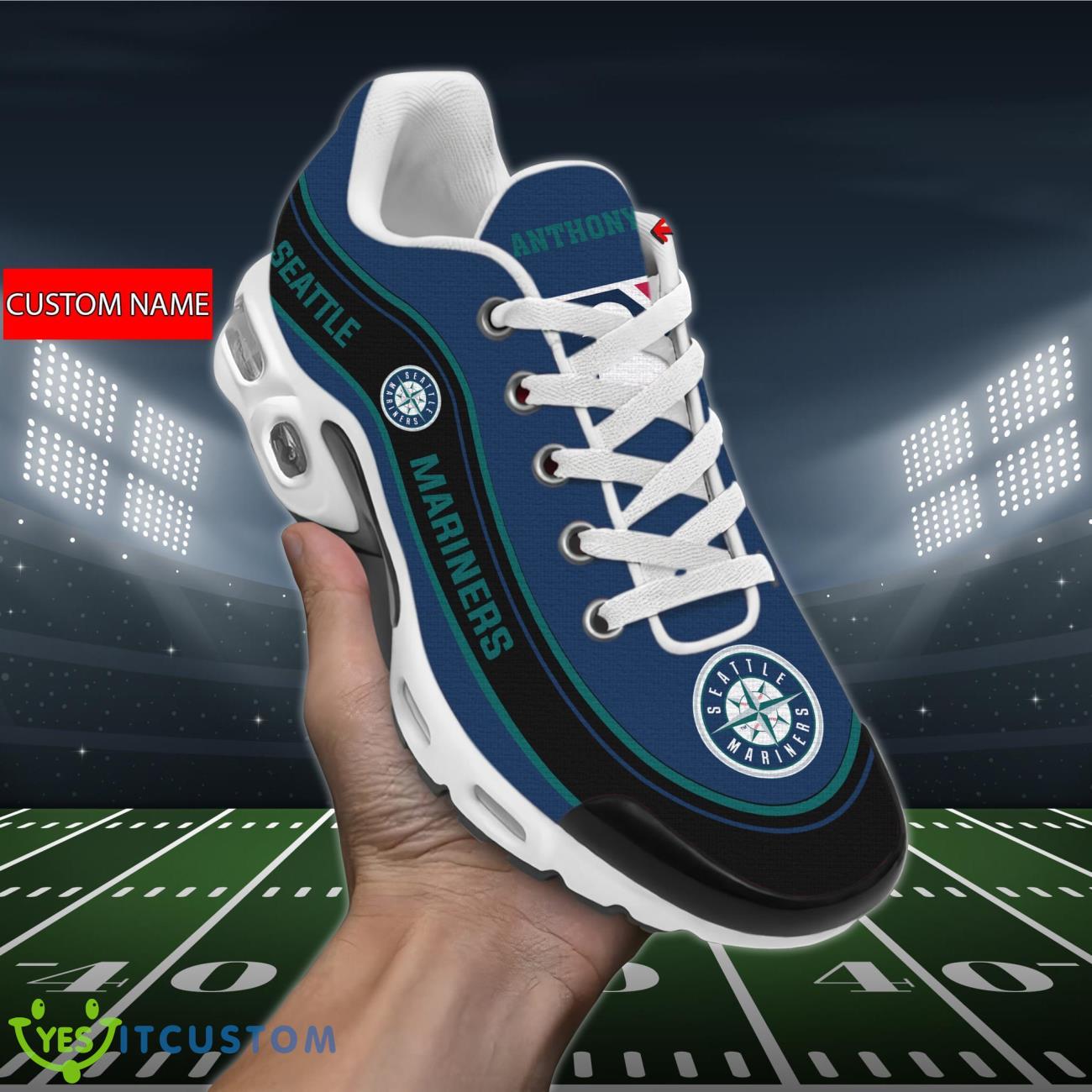Seattle Mariners MLB Personalized Name Air Cushion Sports Shoes Sneaker KLTNS220439 - Famjoys Seattle Mariners MLB Personalized Name Air Cushion Sports Shoes Sneaker KLTNS220439 - Famjoys