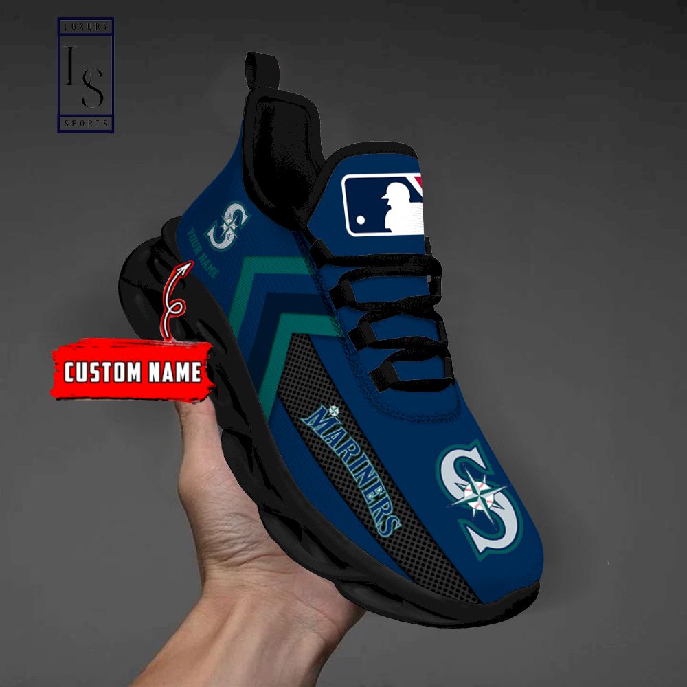 Seattle Mariners Personalized Max Soul Shoes - Famjoys Seattle Mariners Personalized Max Soul Shoes - Famjoys