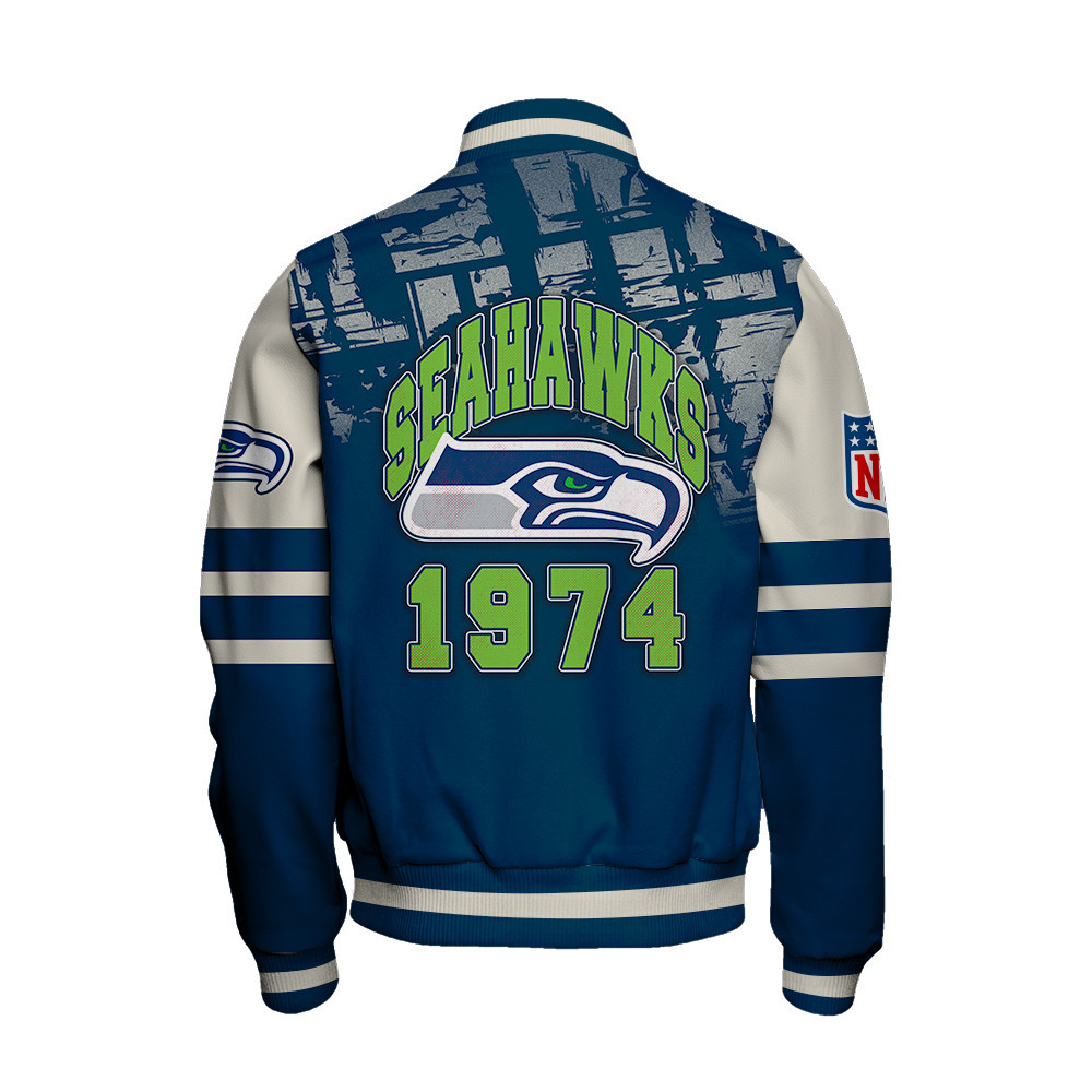 Seattle Seahawks - A Class Above Unisex Varsity Jacket - Famjoys Seattle Seahawks - A Class Above Unisex Varsity Jacket - Famjoys
