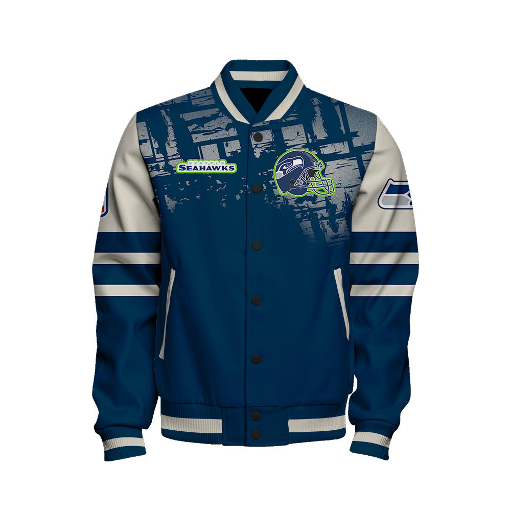 Seattle Seahawks - A Class Above Unisex Varsity Jacket - Famjoys Seattle Seahawks - A Class Above Unisex Varsity Jacket - Famjoys
