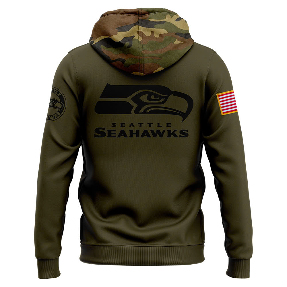 Seattle Seahawks Camo Salute to Service Club Fleece Pullover Hoodie V4 - Famjoys Seattle Seahawks Camo Salute to Service Club Fleece Pullover Hoodie V4 - Famjoys