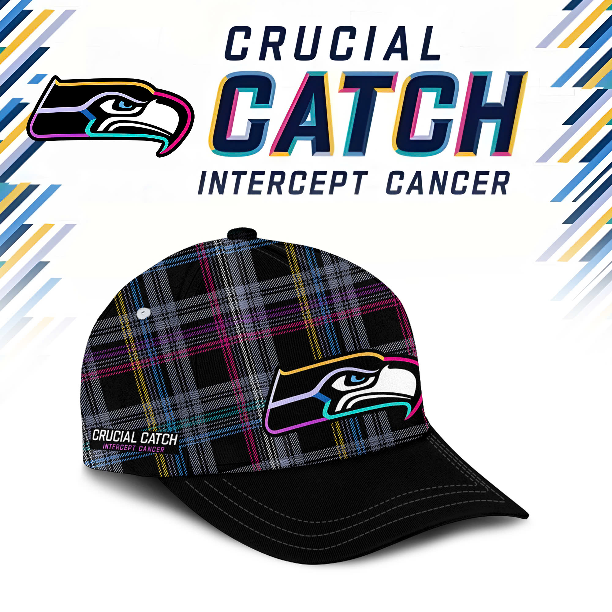 Seattle Seahawks Crucial Catch Cap - Famjoys Seattle Seahawks Crucial Catch Cap - Famjoys
