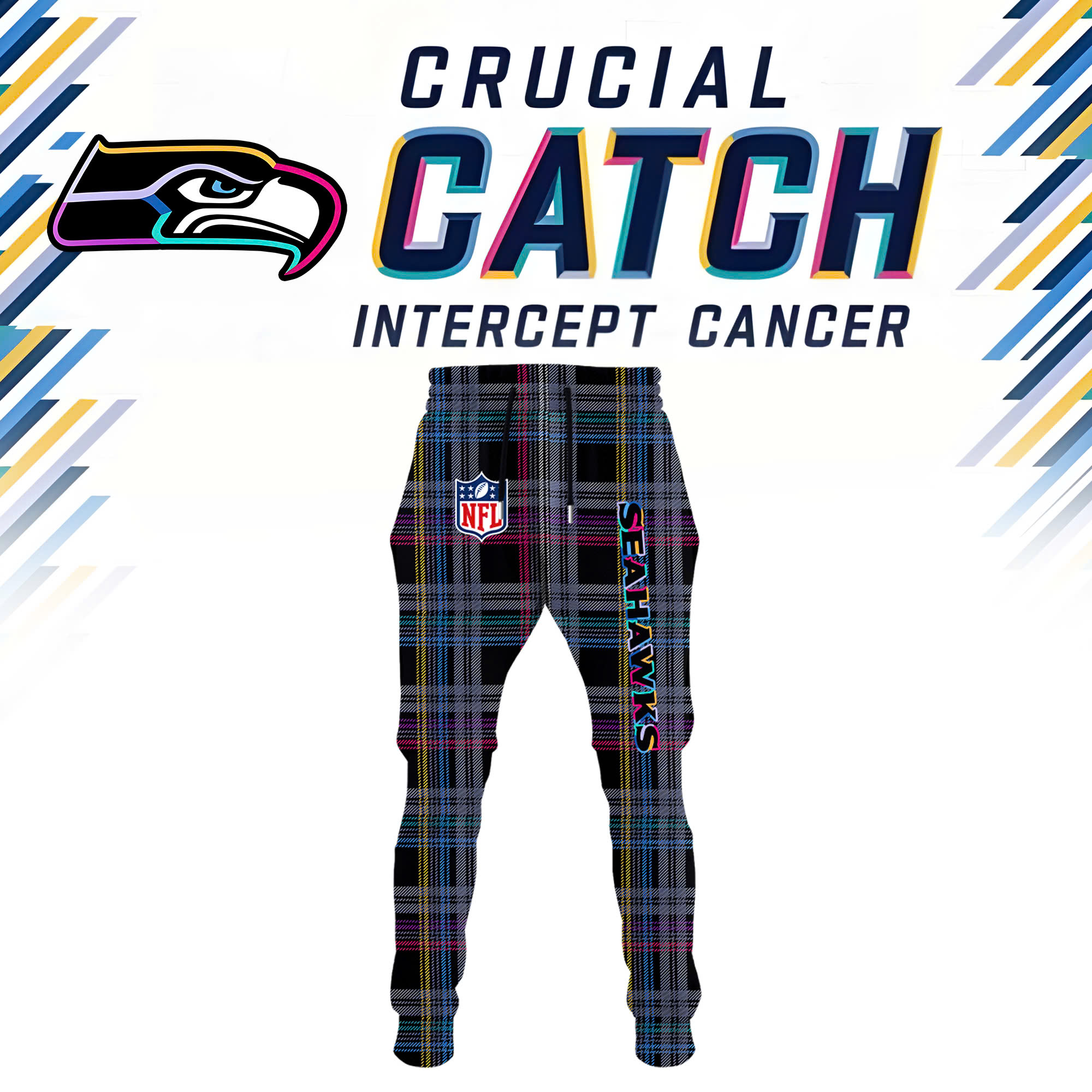 Seattle Seahawks Crucial Catch Jogger V2 - Famjoys Seattle Seahawks Crucial Catch Jogger V2 - Famjoys